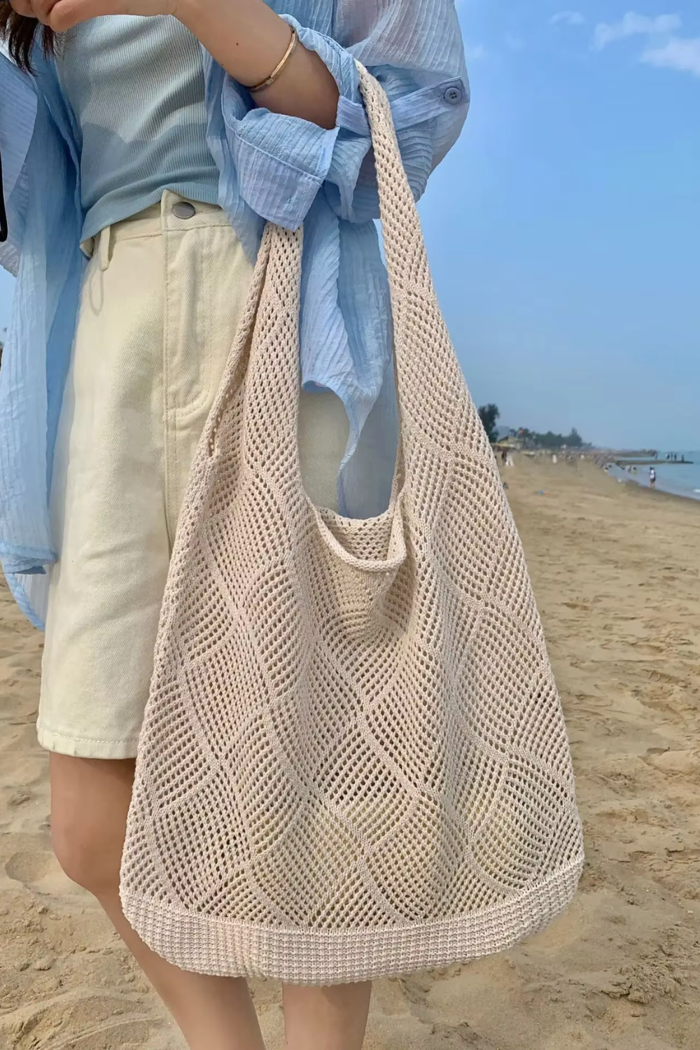 bolsas de crochê bolsa sacola bolsa saco bolsa praia bolsa mole bolsa feminina de praia bolsa de praia bolsa de crochê bolsa de croche fio de malha bolsa crochê