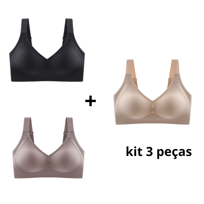 Sutiã Conforto Premium de Alta Sustentação - MaxPlus Kit