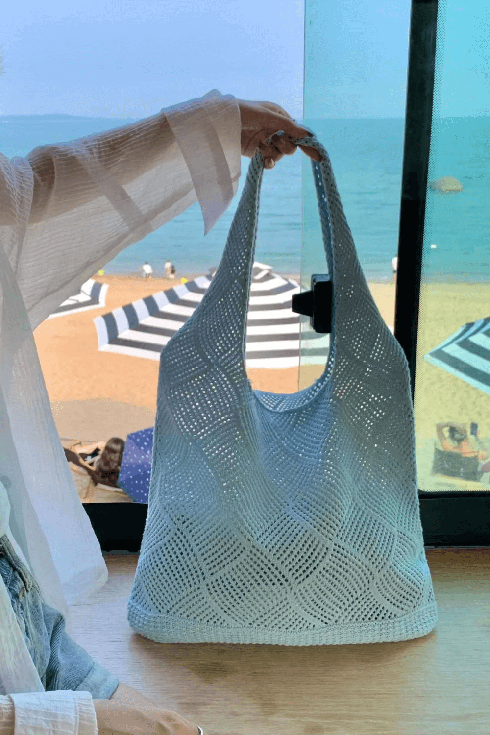 bolsas de crochê bolsa sacola bolsa saco bolsa praia bolsa mole bolsa feminina de praia bolsa de praia bolsa de crochê bolsa de croche fio de malha bolsa crochê