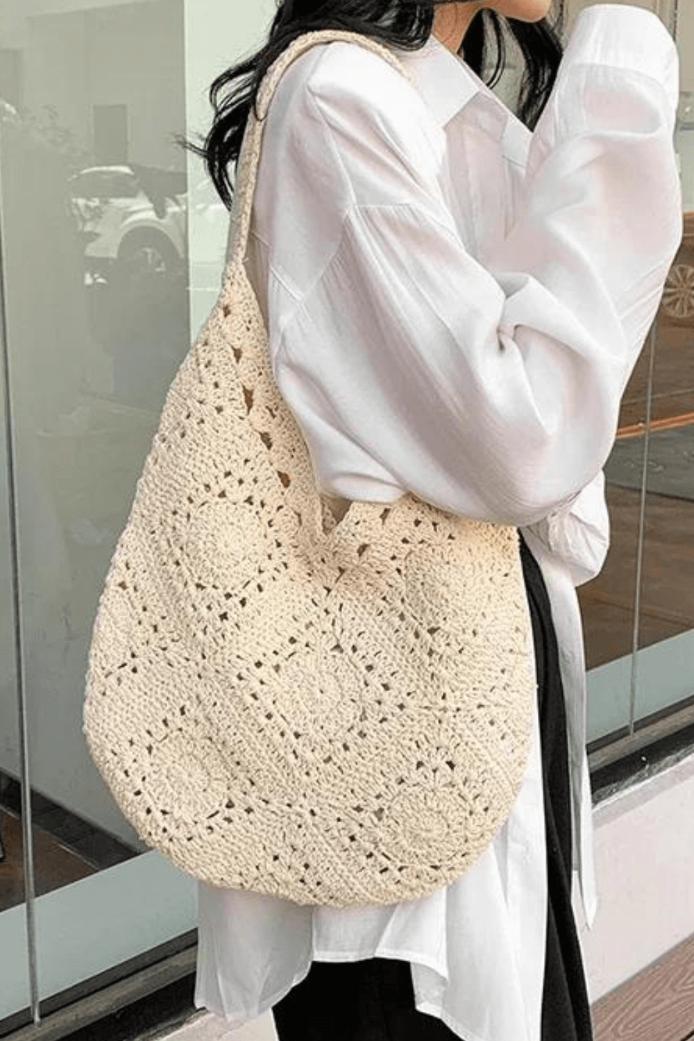 bolsas de crochê bolsa sacola bolsa saco bolsa praia bolsa mole bolsa feminina de praia bolsa de praia bolsa de crochê bolsa de croche fio de malha bolsa crochê