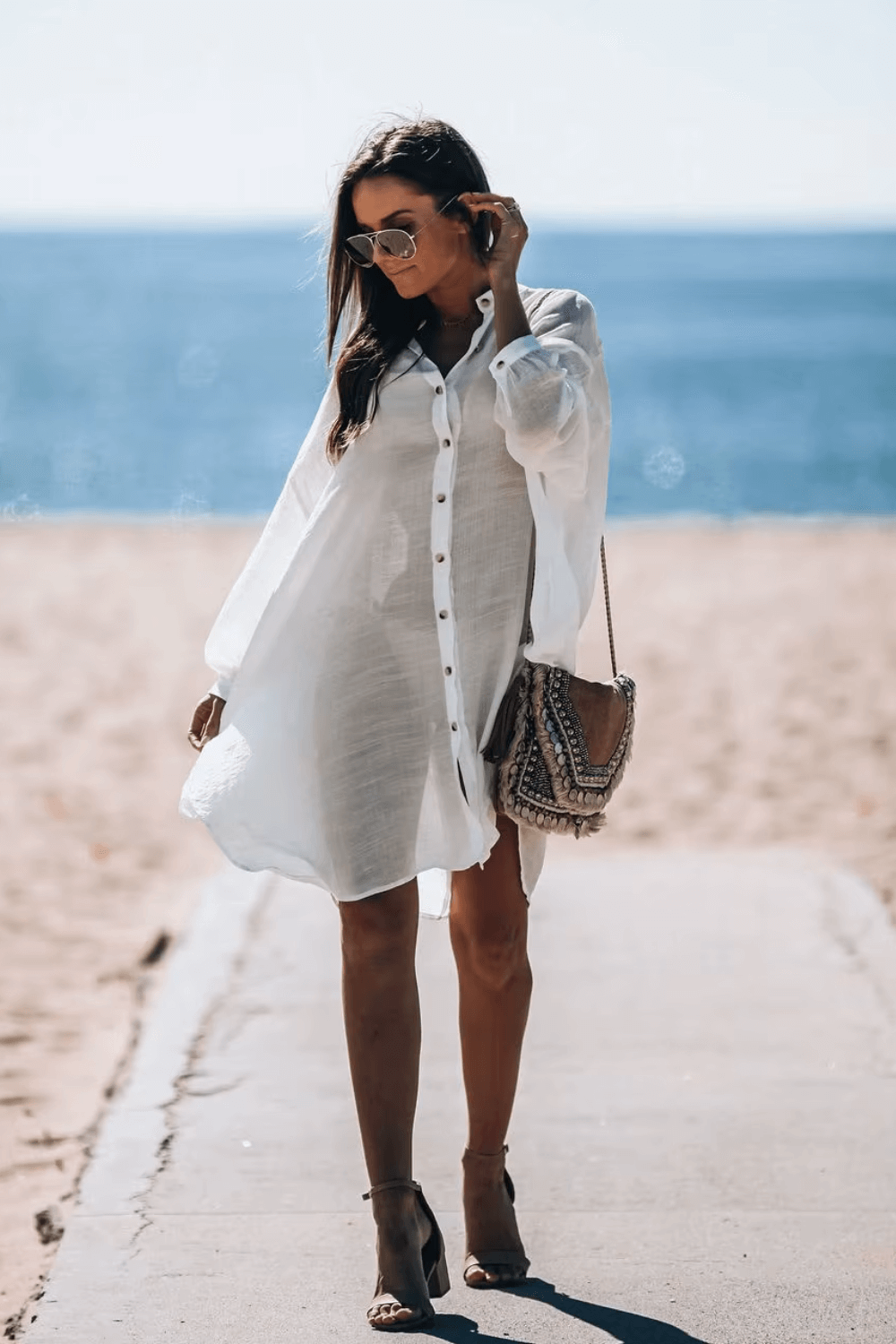 saída de praia chamise, chemise praia, saida de praia, saida de praia elegante, saida de praia longa, chemise, chemise de praia, chemise branca, chemise preta