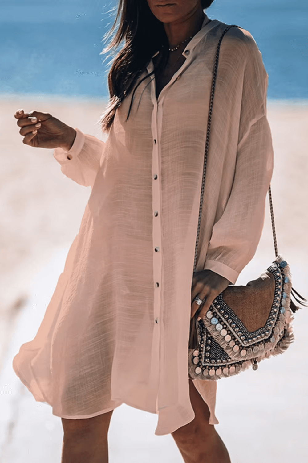 saída de praia chamise, chemise praia, saida de praia, saida de praia elegante, saida de praia longa, chemise, chemise de praia, chemise branca, chemise preta