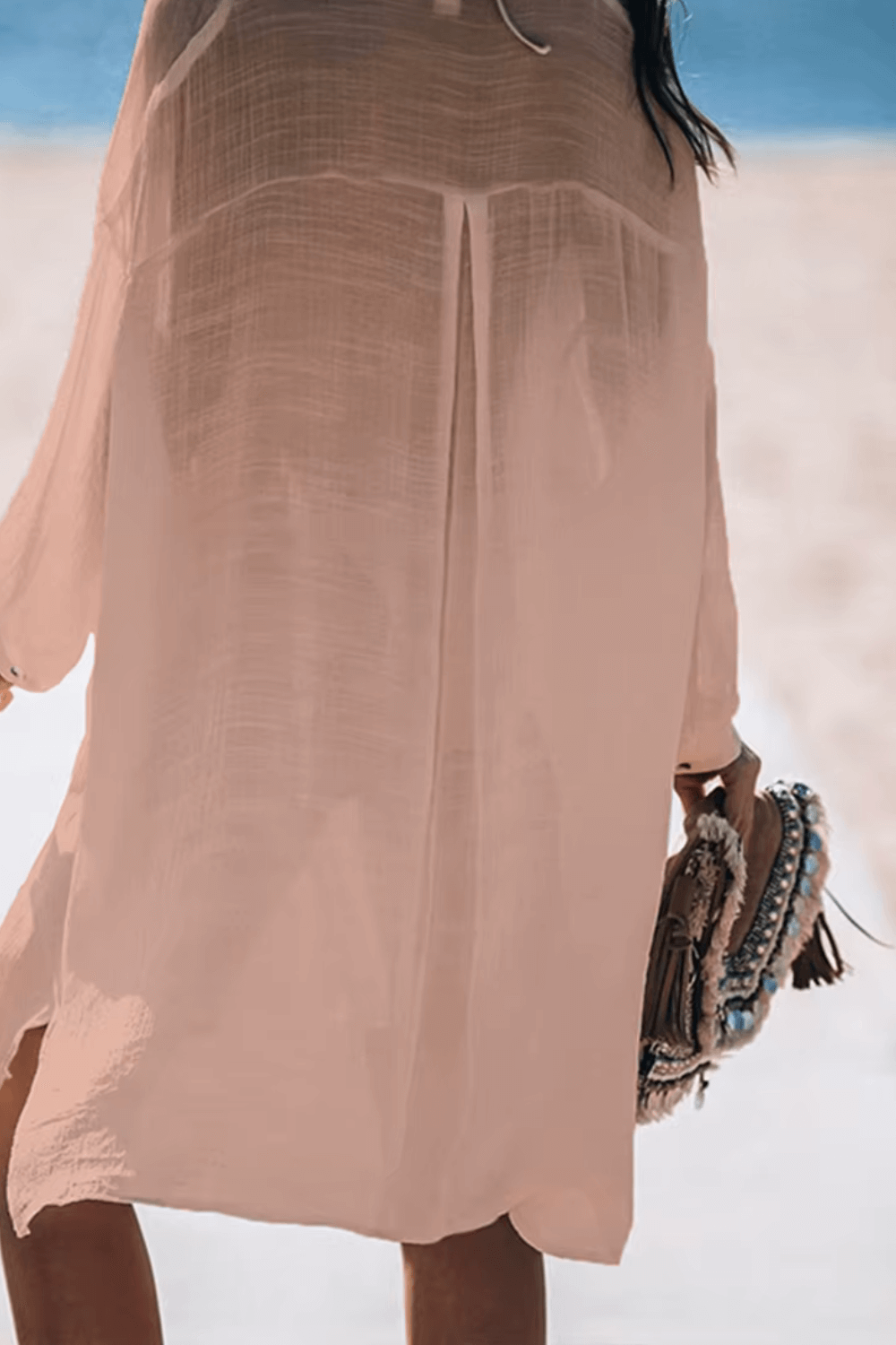 saída de praia chamise, chemise praia, saida de praia, saida de praia elegante, saida de praia longa, chemise, chemise de praia, chemise branca, chemise preta
