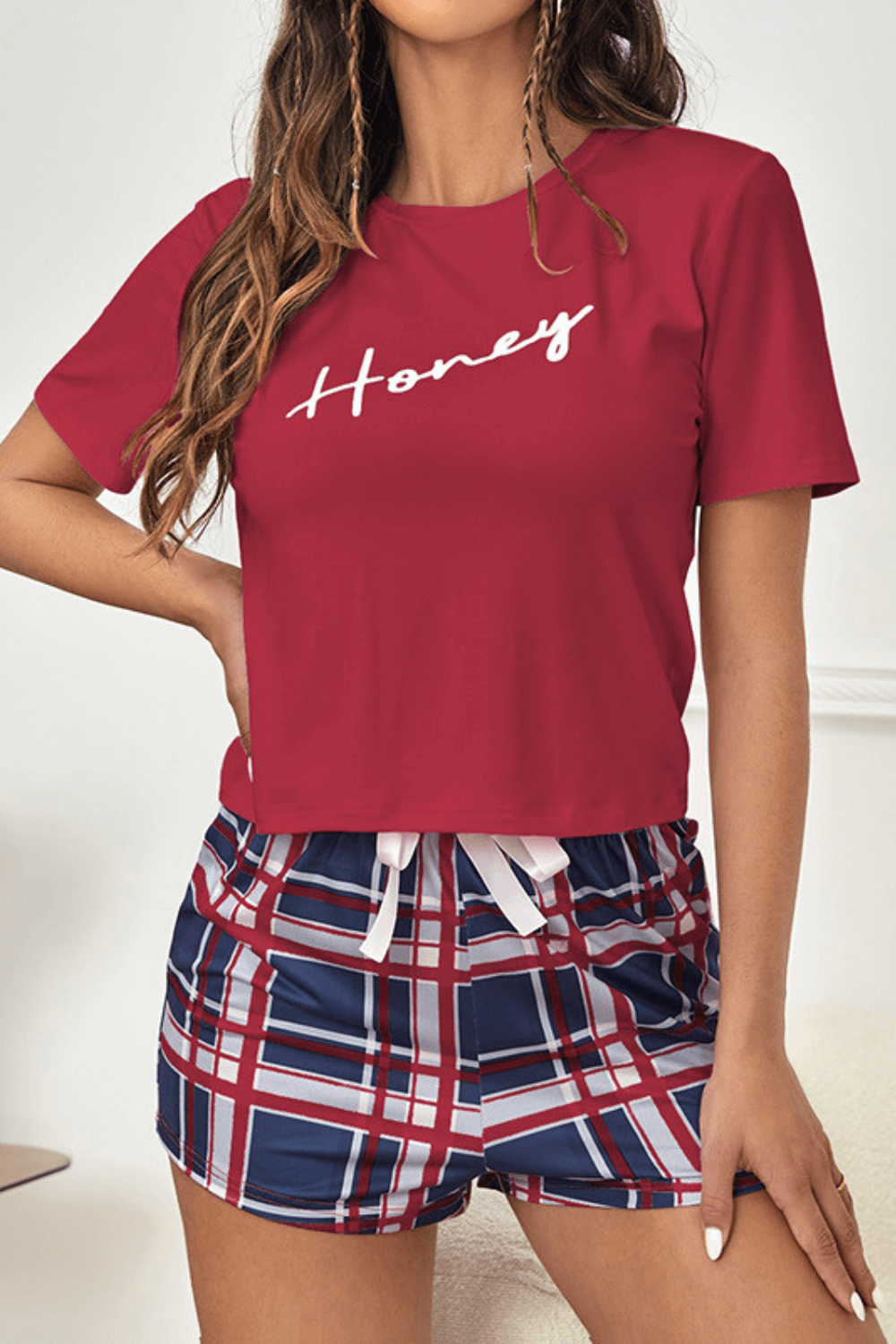 Pijama Femino com Short Doll Xadrez
