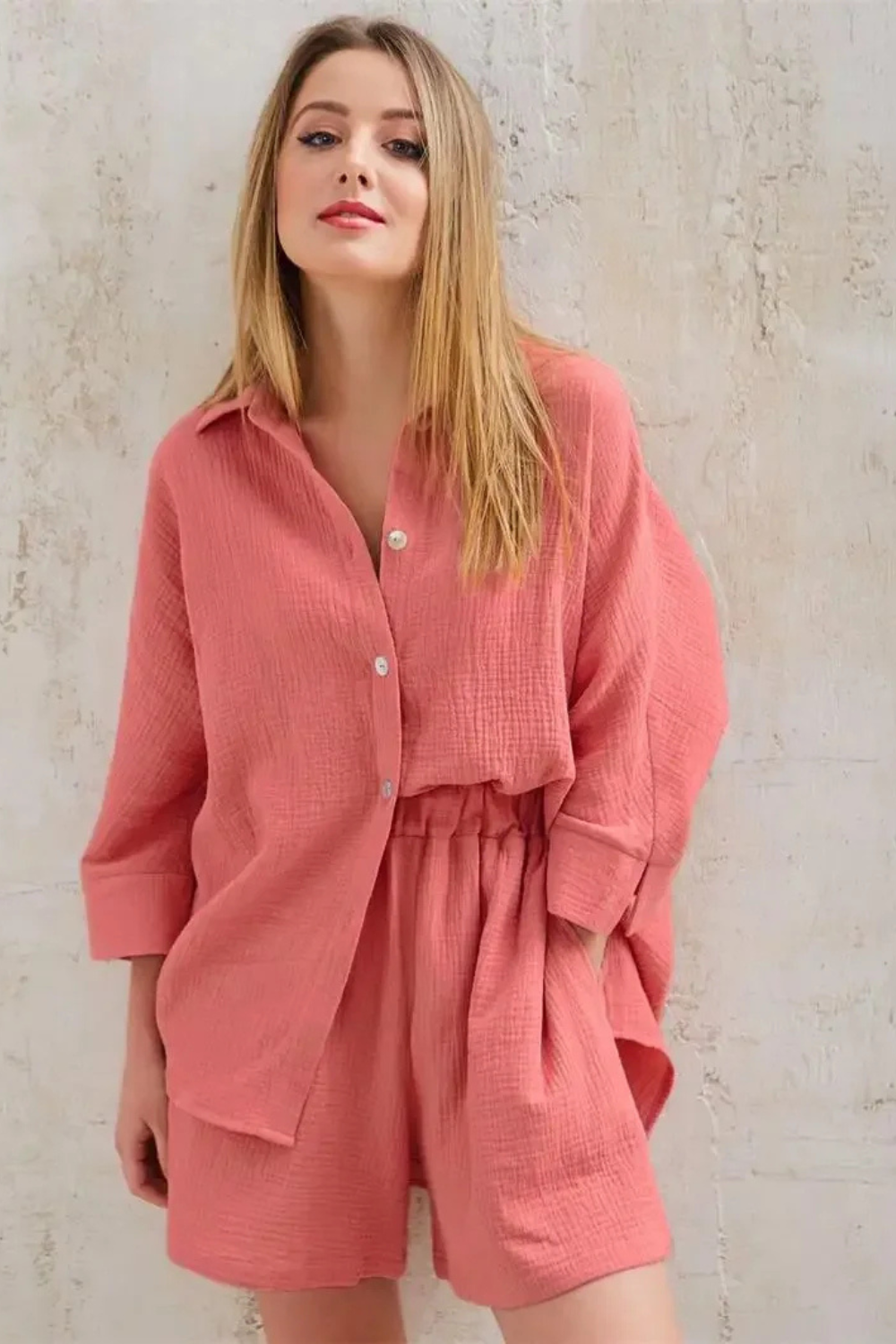 Conjunto de Algodão Crepe Linad