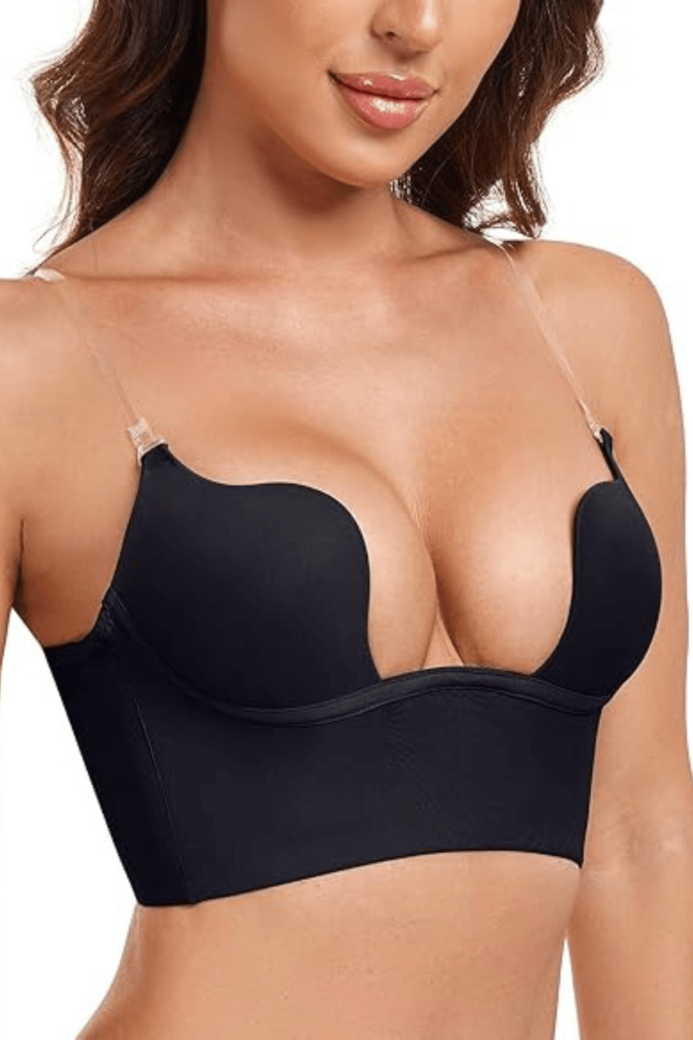 sutia decote profundo, sutia push up, sutia decote costas, sutia para usar com vestido de festa, sutia invisivel, baliloves