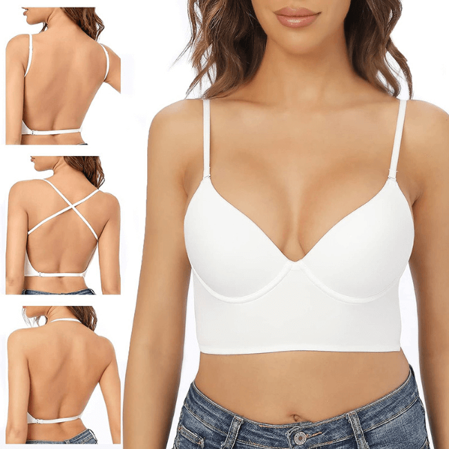 sutia decote profundo, sutia push up, sutia decote costas, sutia para usar com vestido de festa, sutia invisivel, baliloves