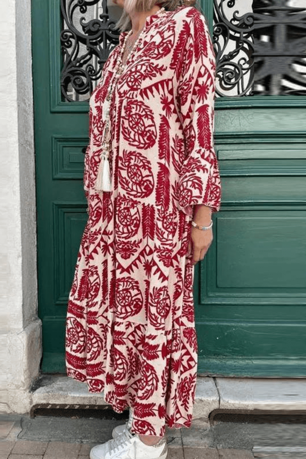 vestido longo, vestido estampado, vestido estampa geometrica, vestido soltinho, vestido com manga, vestido soltinho, vestido solto longo, vestido longo casual, vestido longo solto, vestido longo confortavel, vestido longo floral, vestido longo maxo, vestido maxi, vestido maxi floral, vestido, longo com babado, baliloves