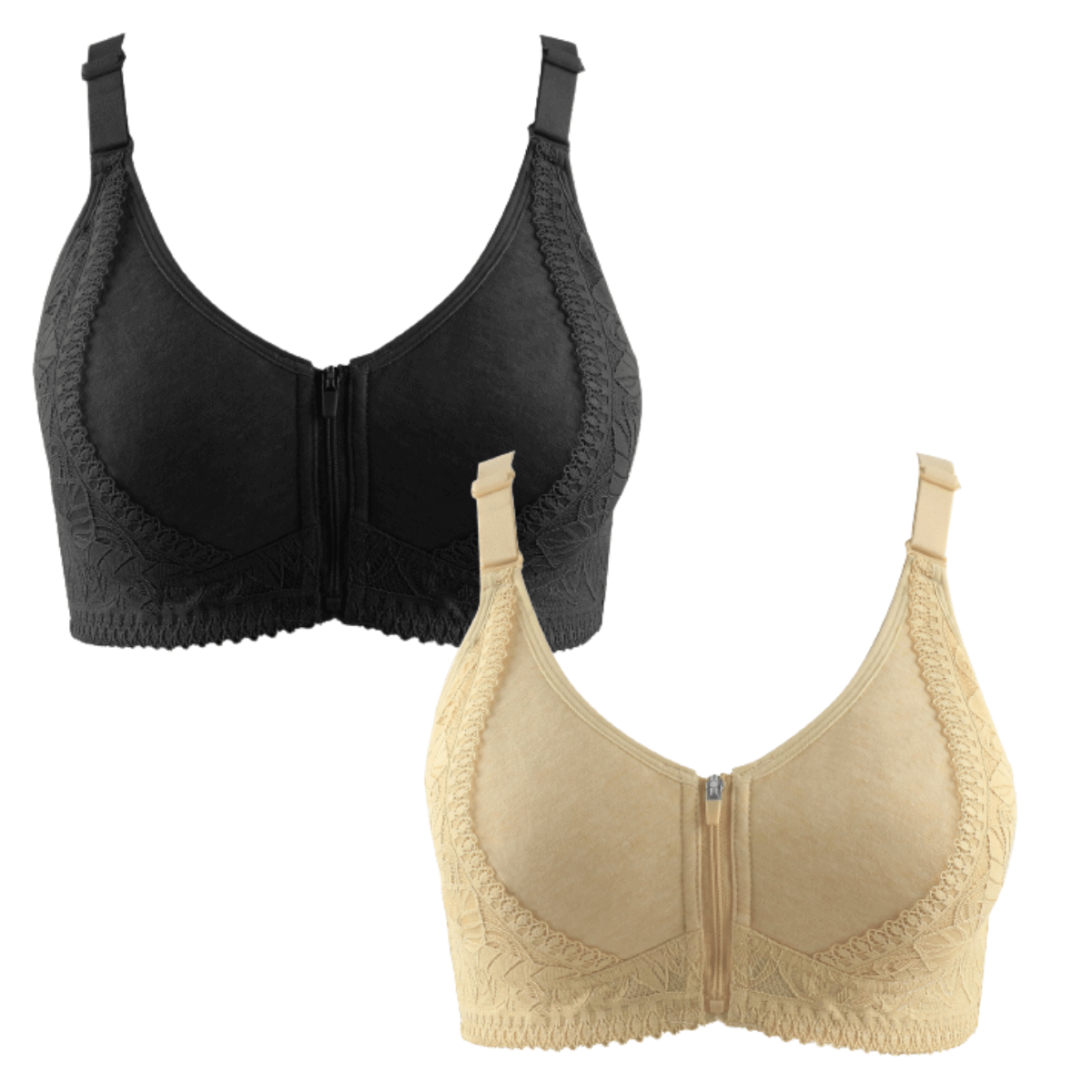 Sutiã de Renda e Algodão Plus Size - Soft Conforto
