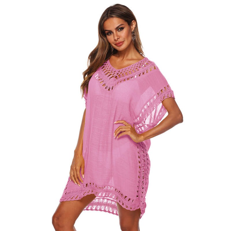Saída de Praia de Crochê Plus Size