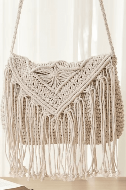 Bolsa Crossbody de Crochê , bolsas de croche, bolsa com franja, bolsa hipie, bolsa tricot, bolsa croche pequena, bolsa croche franja