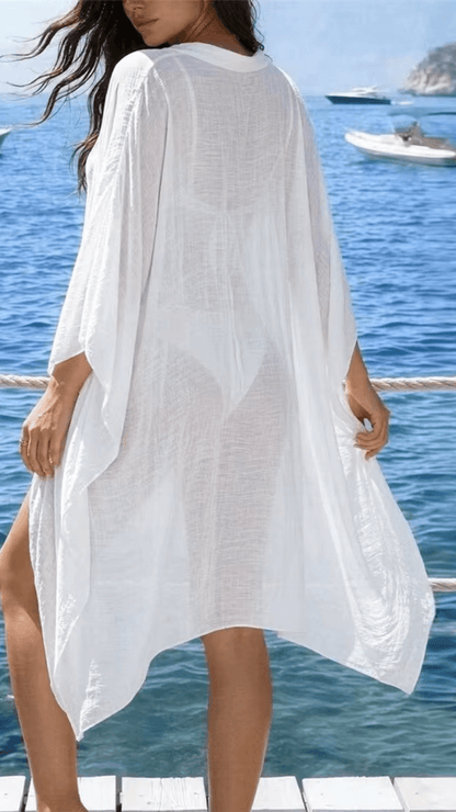 saída de praia chamise, chemise praia, saida de praia, saida de praia elegante, saida de praia longa, chemise, chemise de praia, chemise branca, chemise preta