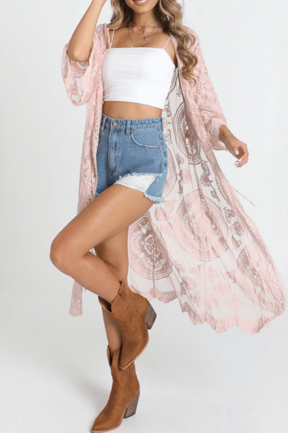 Kimono Feminino - Renda Vintage