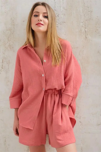 Conjunto de Algodão Crepe Linad