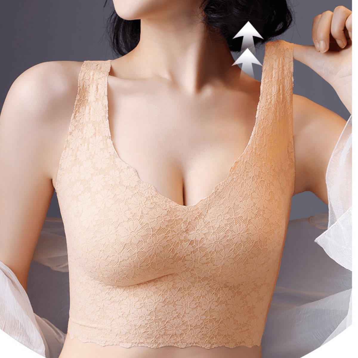 Sutiã de Renda Push Up - Cropped