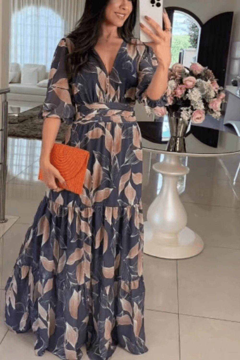 vestido longo casual, vestido longo, vestido com manga, vestido laranja, vestido longo preto, vestido, inverno, vestido manga longa, vestido malha, vestido elegante, vestido maxi, vestido de inverno, vestido longo malha