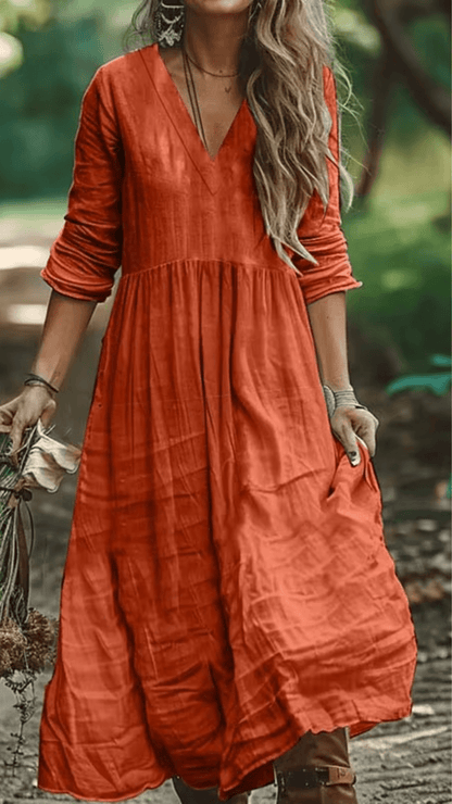 Vestido longo de inverno, vestido manga longa, vestido lingo , vestido longo soltinho, vestido longo manga longa, vestido boemio inverno, vestido boho, vestido solto, vestido babado inverno, baliloves