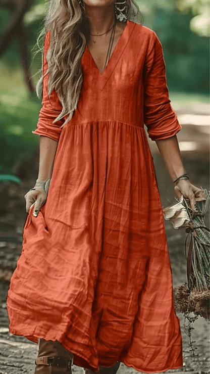 Vestido longo de inverno, vestido manga longa, vestido lingo , vestido longo soltinho, vestido longo manga longa, vestido boemio inverno, vestido boho, vestido solto, vestido babado inverno, baliloves