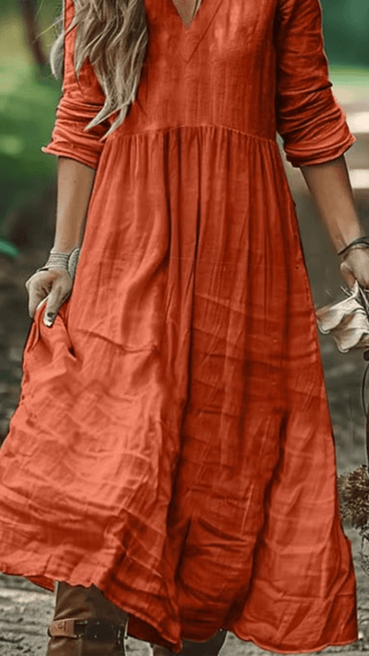 Vestido longo de inverno, vestido manga longa, vestido lingo , vestido longo soltinho, vestido longo manga longa, vestido boemio inverno, vestido boho, vestido solto, vestido babado inverno, baliloves