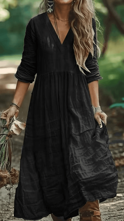 Vestido longo de inverno, vestido manga longa, vestido lingo , vestido longo soltinho, vestido longo manga longa, vestido boemio inverno, vestido boho, vestido solto, vestido babado inverno, baliloves