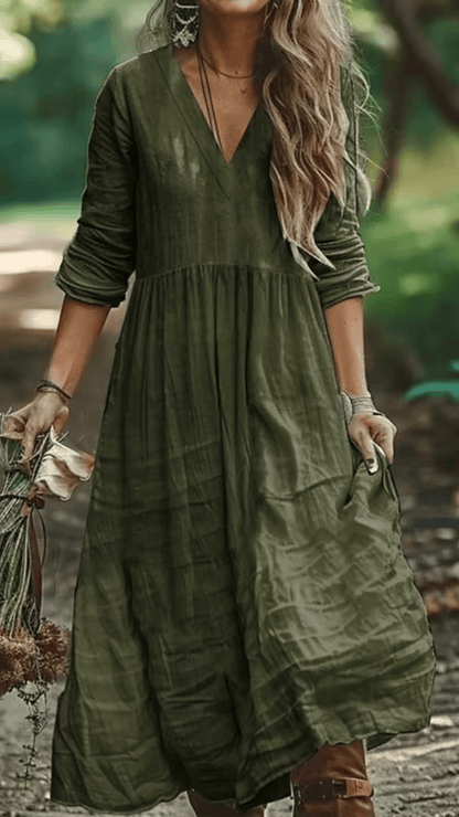 Vestido longo de inverno, vestido manga longa, vestido lingo , vestido longo soltinho, vestido longo manga longa, vestido boemio inverno, vestido boho, vestido solto, vestido babado inverno, baliloves