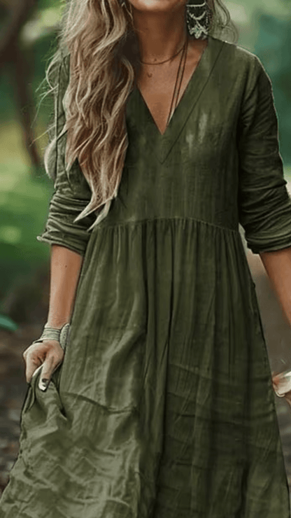 Vestido longo de inverno, vestido manga longa, vestido lingo , vestido longo soltinho, vestido longo manga longa, vestido boemio inverno, vestido boho, vestido solto, vestido babado inverno, baliloves