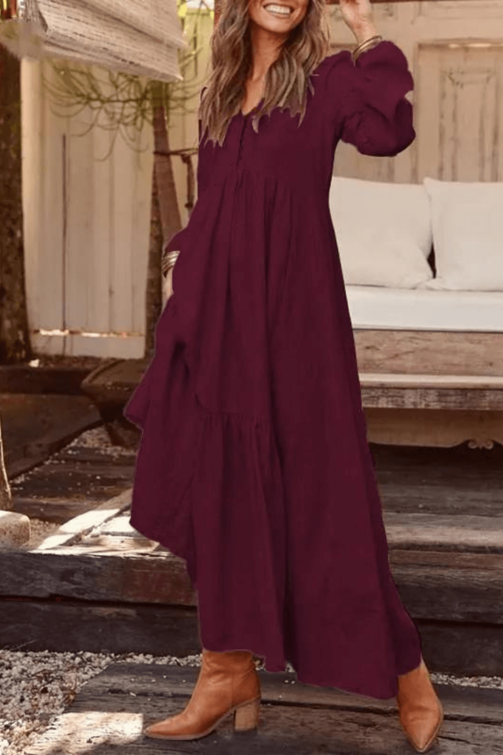 Vestido longo de inverno, vestido manga longa, vestido lingo , vestido longo soltinho, vestido longo manga longa, vestido boemio inverno, vestido boho, vestido solto, vestido babado inverno, baliloves