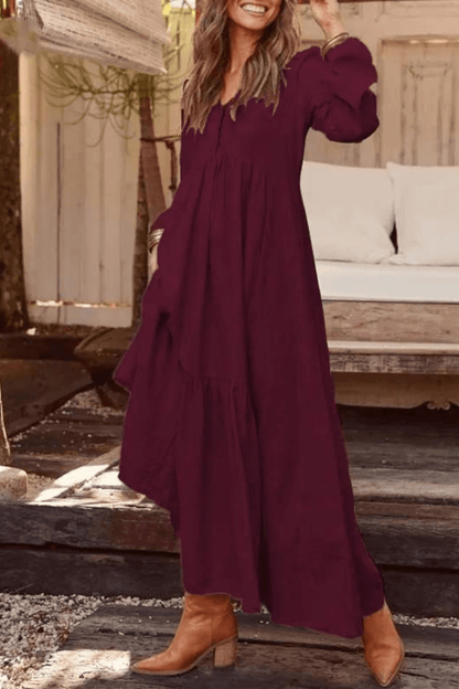 Vestido longo de inverno, vestido manga longa, vestido lingo , vestido longo soltinho, vestido longo manga longa, vestido boemio inverno, vestido boho, vestido solto, vestido babado inverno, baliloves