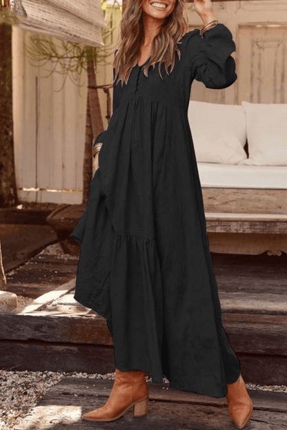 Vestido longo de inverno, vestido manga longa, vestido lingo , vestido longo soltinho, vestido longo manga longa, vestido boemio inverno, vestido boho, vestido solto, vestido babado inverno, baliloves