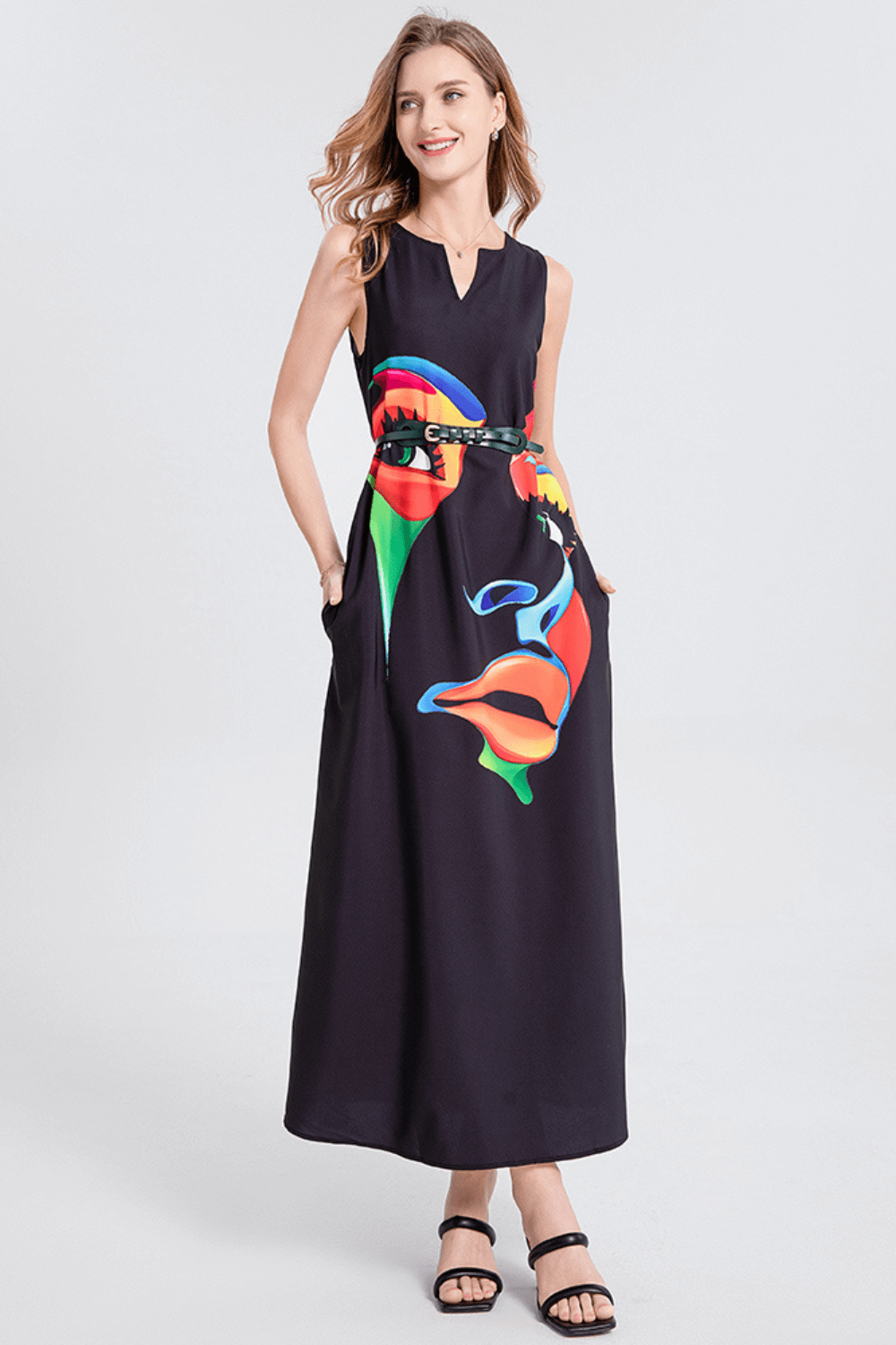vestido longo, vestido casual, vestidos, vestido longo estampado, baliloves, vestidos da moda