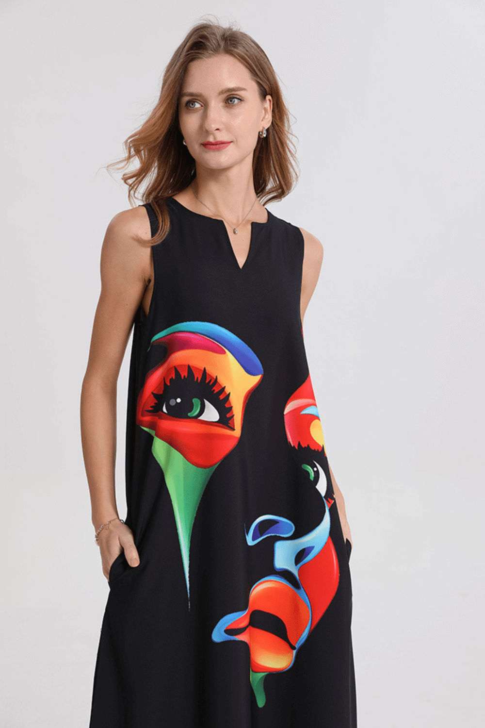 vestido longo, vestido casual, vestidos, vestido longo estampado, baliloves, vestidos da moda
