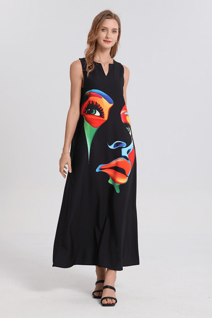 vestido longo, vestido casual, vestidos, vestido longo estampado, baliloves, vestidos da moda