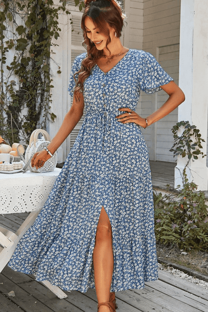 vestido midi, vestido floral, vestido boho, vestido com babado, vestido blogueira, vestido amarracao, vestidos, vestido com fenda, vestido praia, vestido soltinho