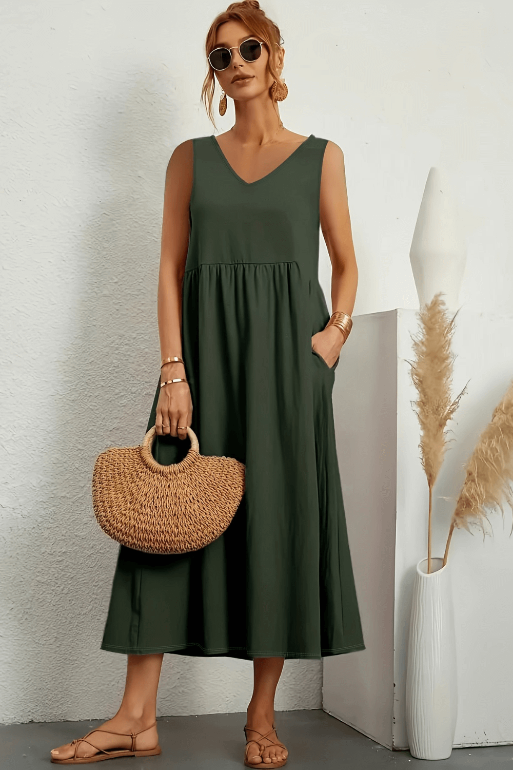 vestido soltinho, vestido midi, vestido isenhora, vestido folgadinho, vestido com bolso, vestido vintage, vestido classico., vestidos baliloves