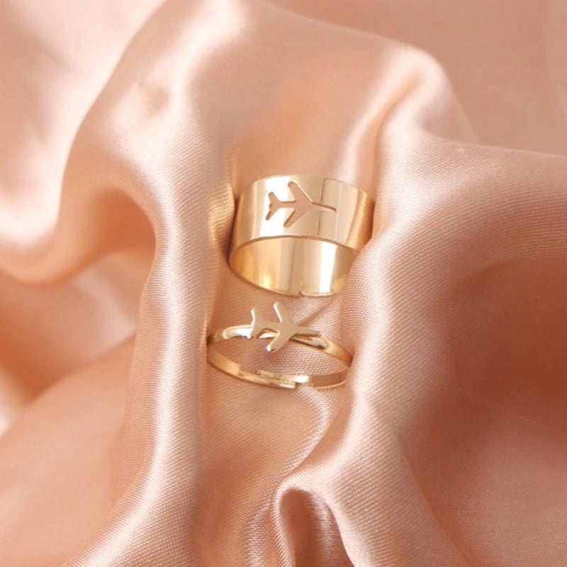 anel feminino dourado