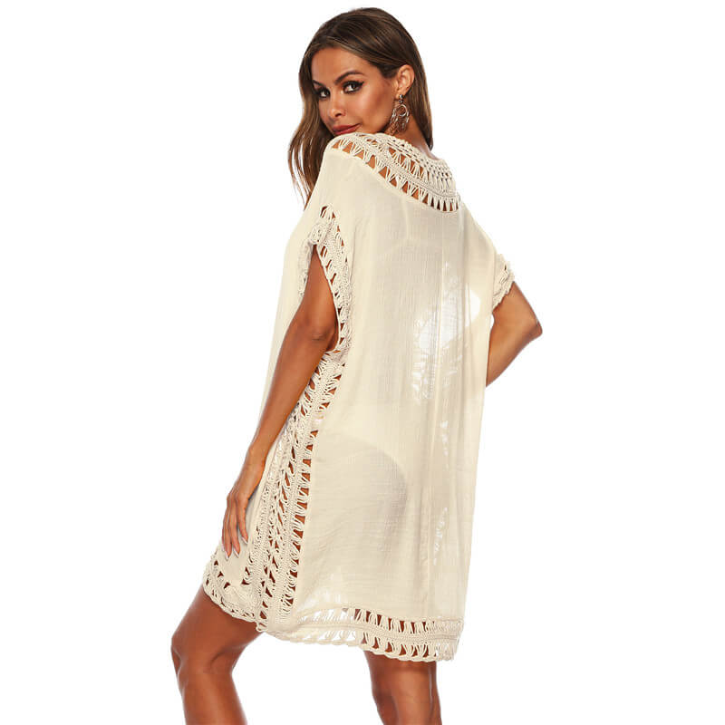 Saída de Praia de Crochê Plus Size
