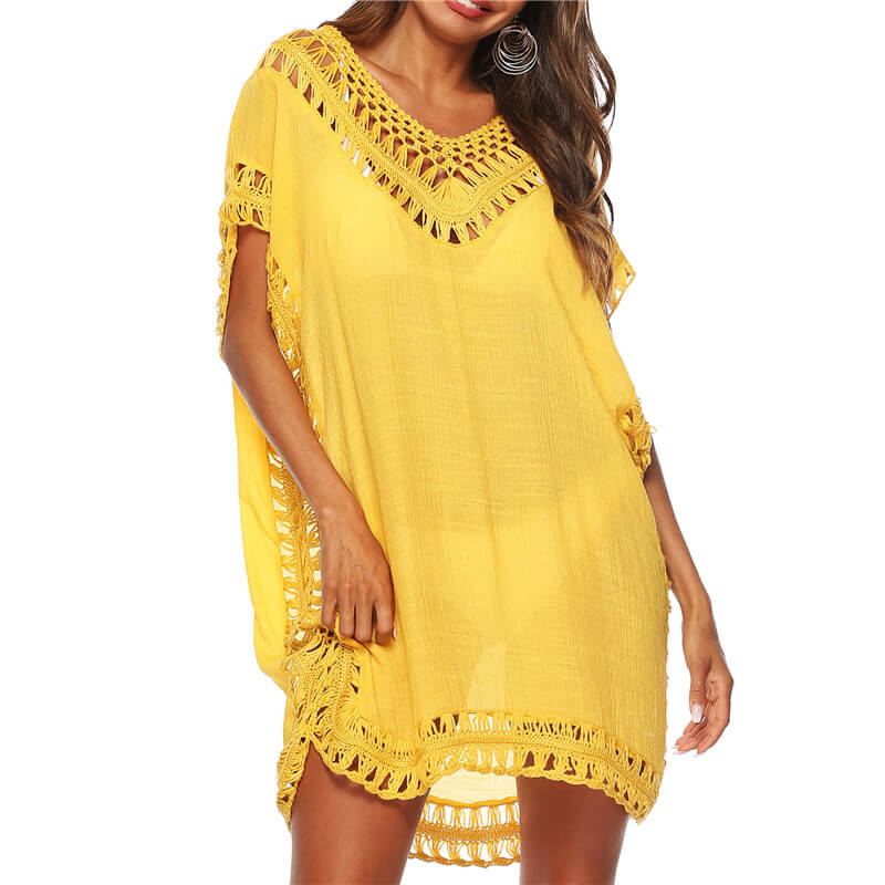 Saída de Praia de Crochê Plus Size