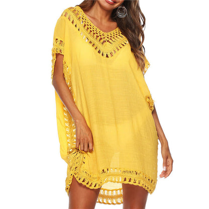 Saída de Praia de Crochê Plus Size