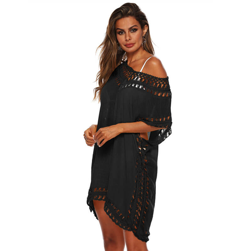 Saída de Praia de Crochê Plus Size