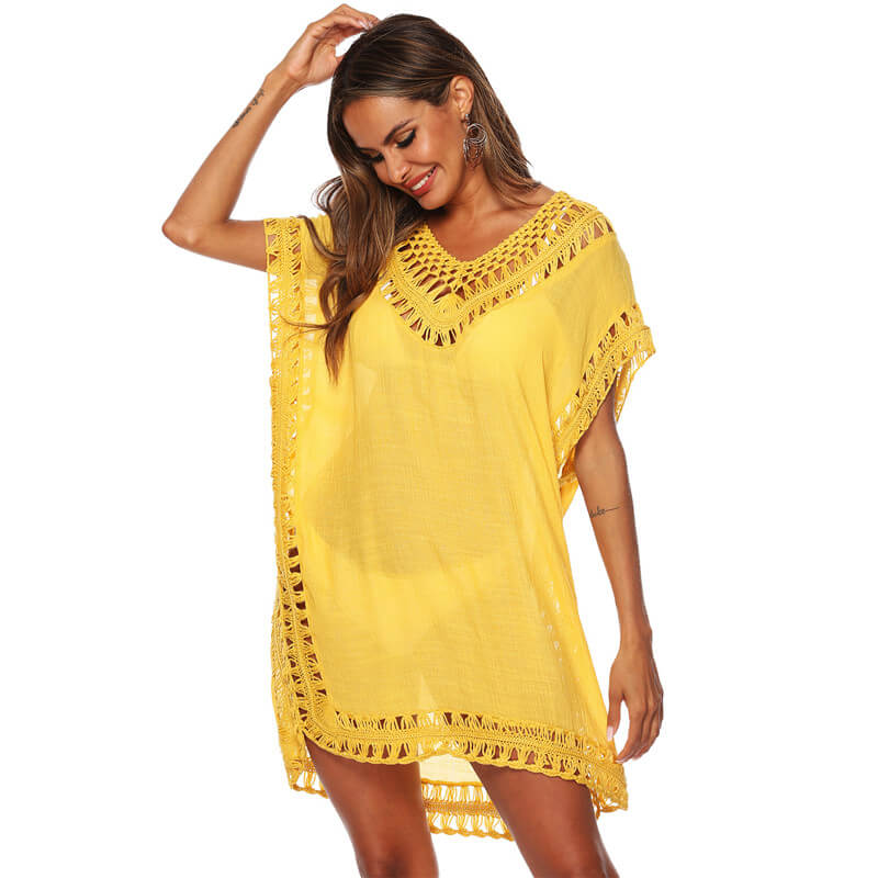 Saída de Praia de Crochê Plus Size