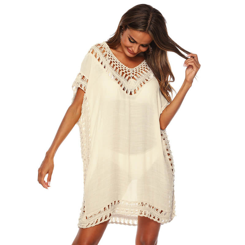 Saída de Praia de Crochê Plus Size