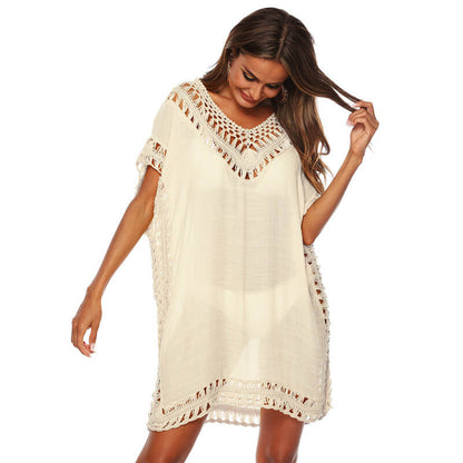 Saída de Praia de Crochê Plus Size