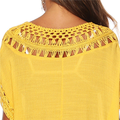 Saída de Praia de Crochê Plus Size