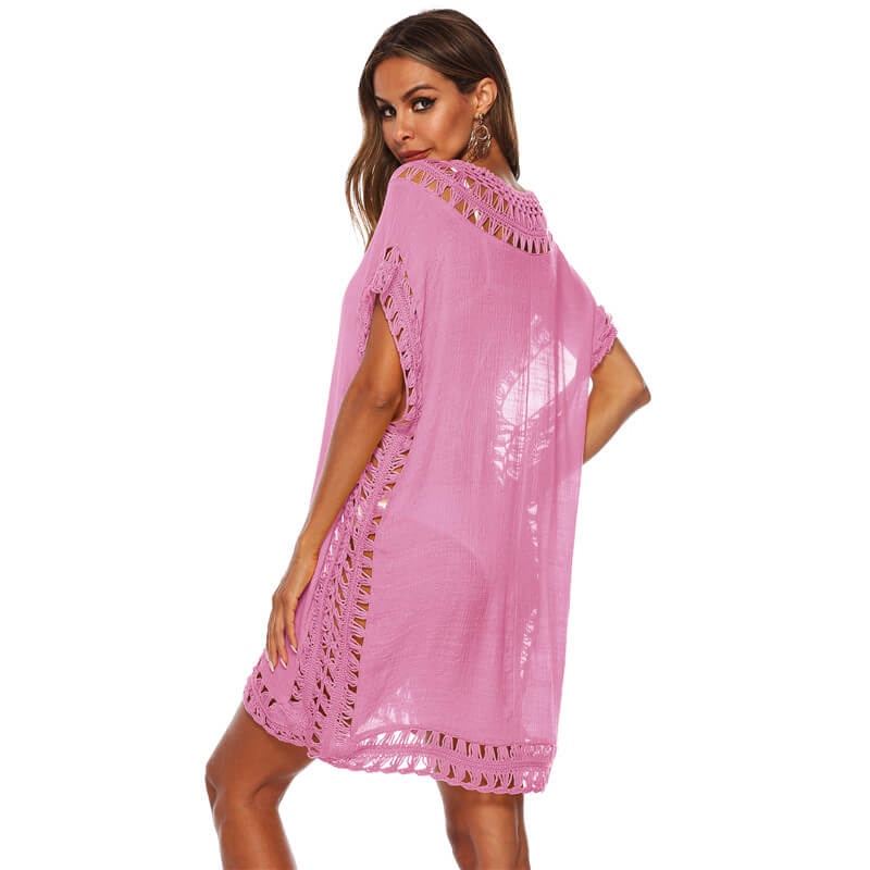 Saída de Praia de Crochê Plus Size