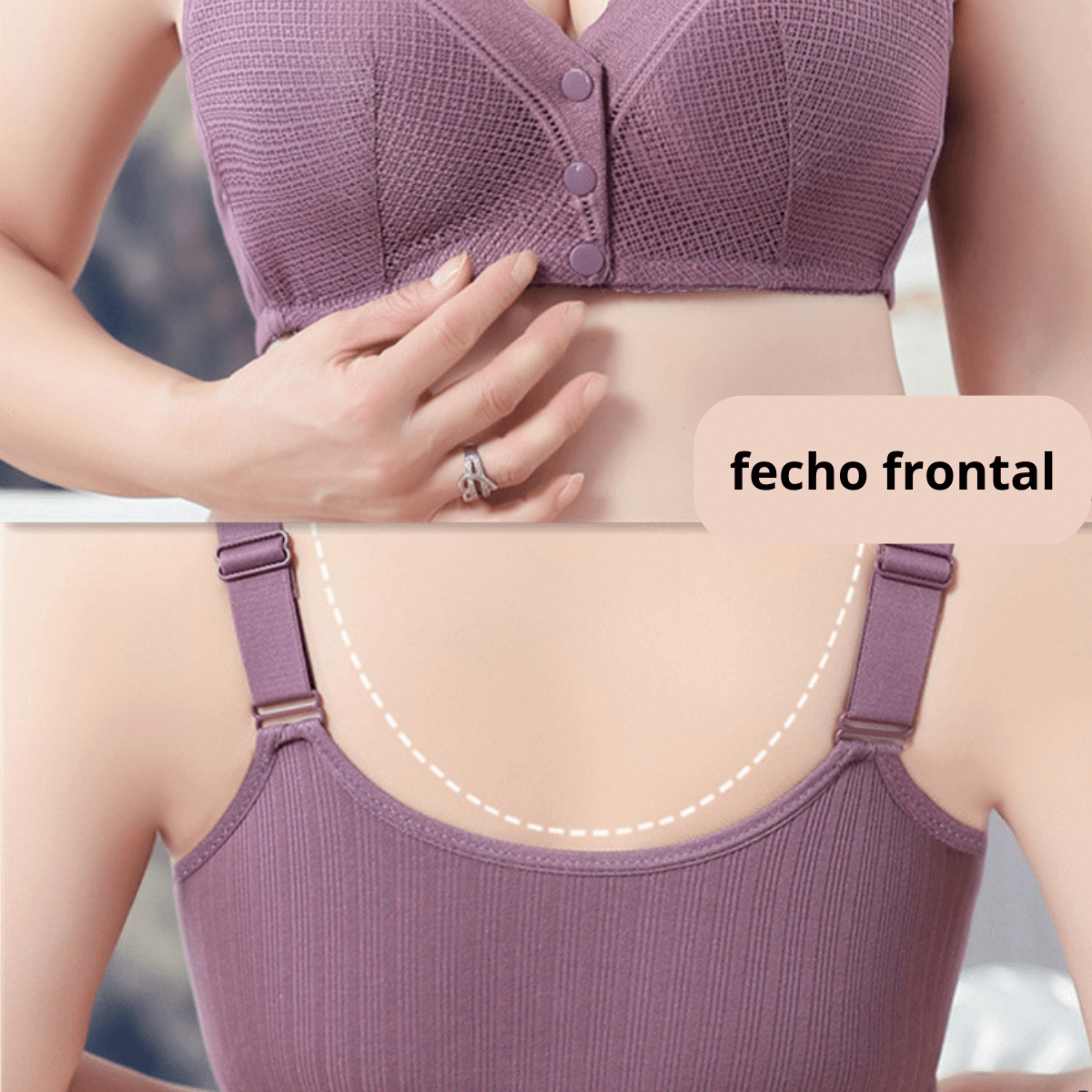 Sutiã de Renda com Fechamento Frontal
